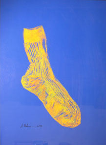 Andreas Heckmann - Socke auf Blau