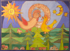 Martha Weiss - Sonne, Mond, Voegel und Wald