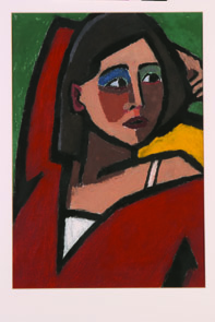 Herbert Muckenschnabl - Frau im roten Kleid